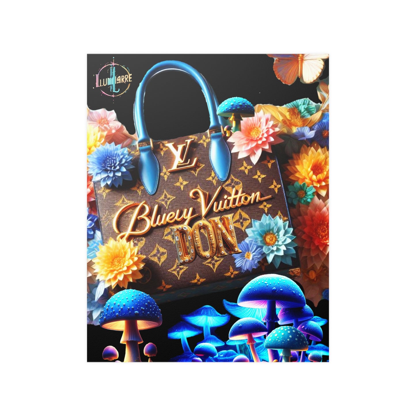 Bluey Vuitton Don Satin Poster